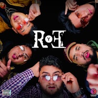 the cover of eor featuring a group of men posing in front of a black background